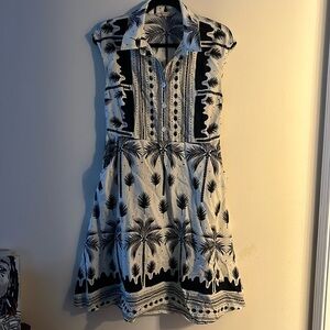 Palm Printed Shirt Dress